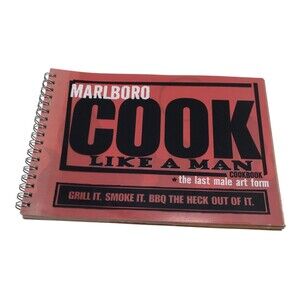 Marlboro Cook Like a Man Cookbook BBQ Grill Smoke Recipes Vintage
